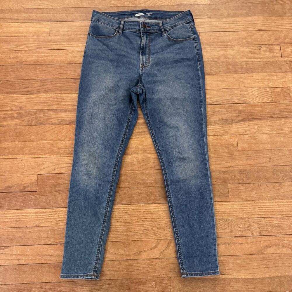 Old Navy Super Skinny women's ankle high-rise medium wash jeans size 8 b63